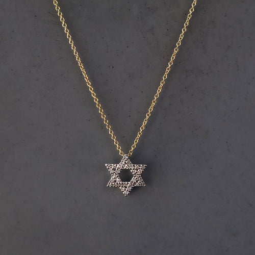 Diamond Star of David Necklace