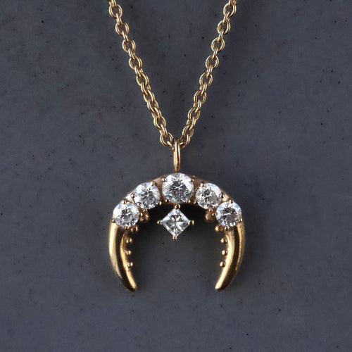 Drizzled Moon Necklace