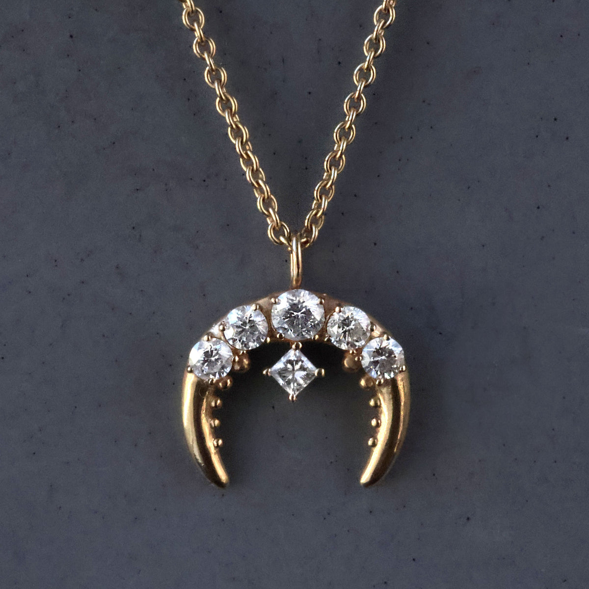 Drizzled Moon Necklace – Meitalove Jewelry