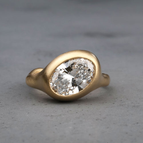 2 Carat Hand Carved Diamond Ring