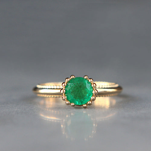 Solitaire Emerald Ring