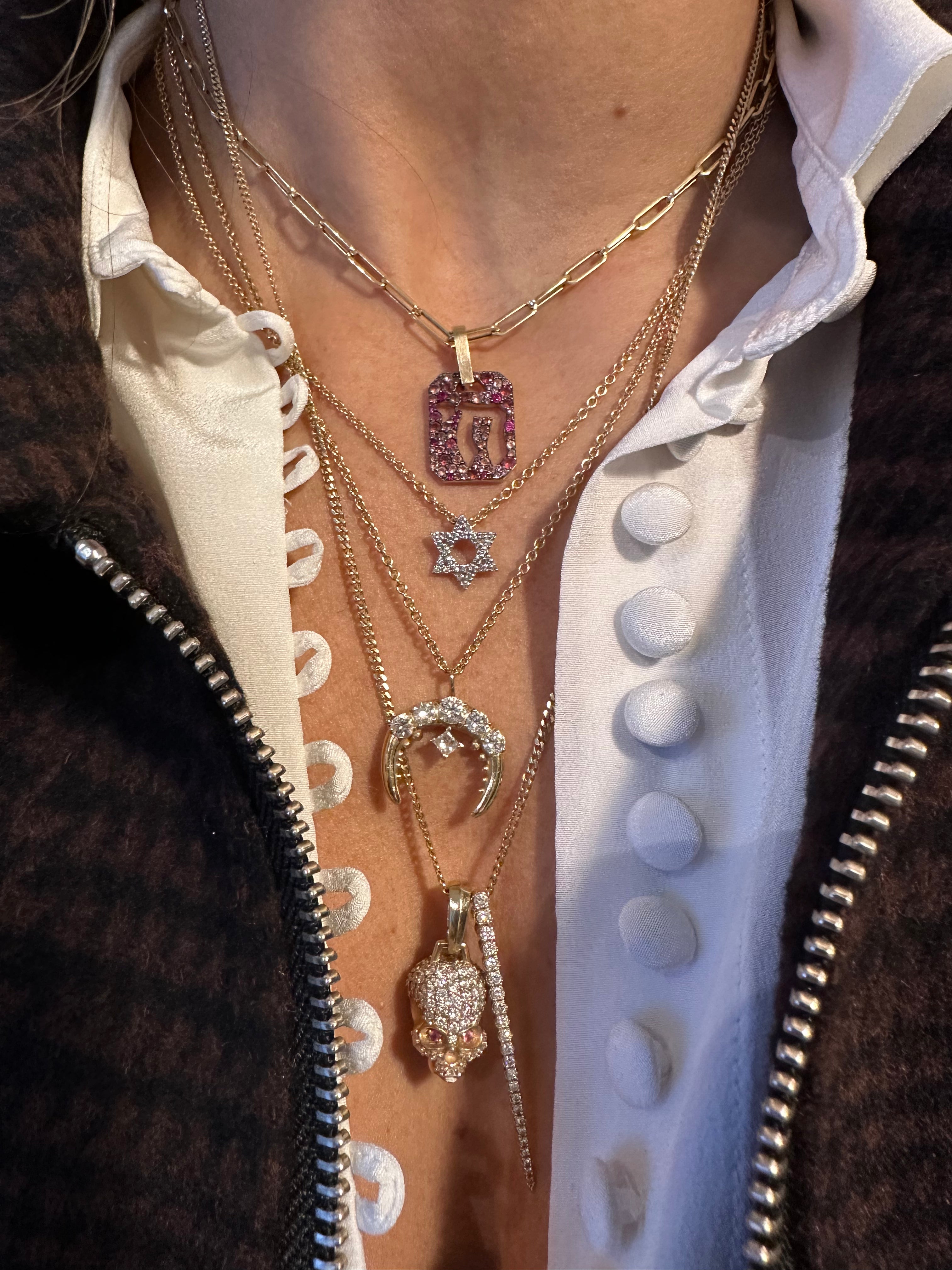 Diamond Star of David Necklace