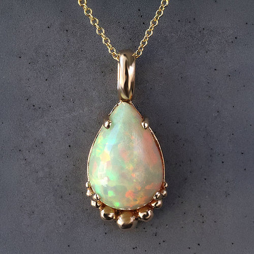 Pear Shape Opal Pendant