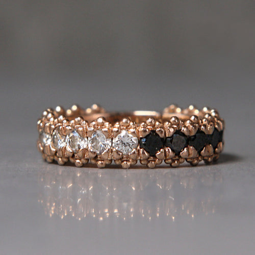 Black & White Diamond Pinky Ring