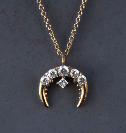 Drizzled Moon Necklace
