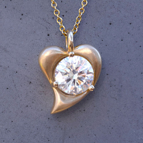 Puffy Heart Pendant Necklace