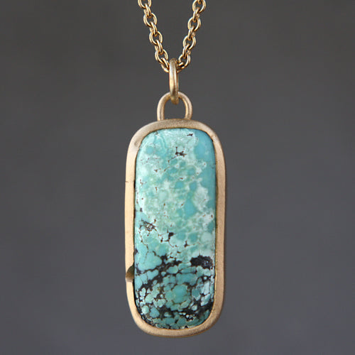 Hand-Carved Turquoise Pendant